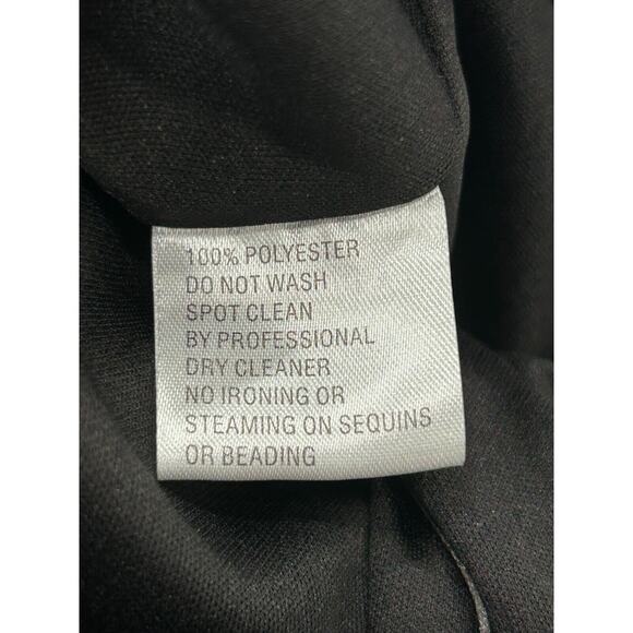 NWT Mac Duggal 26553 Womens Black Rhinestone Accents High Slit Halter Gown Sz 4 - Picture 16 of 16